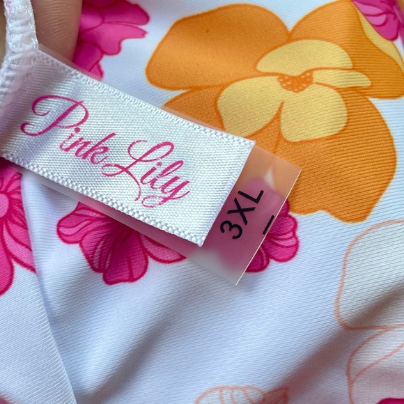 PINK LILY Pink and Orange Bikini Set - Picture 2 of 10